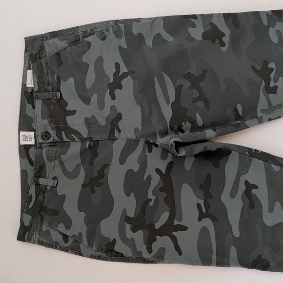 Gap "Gap for Good" Girlfriend Khaki Camouflage Pants 10 Green Pockets - Picture 8 of 15